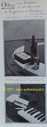 Publicite cigarettes primerose - cigarettes,
