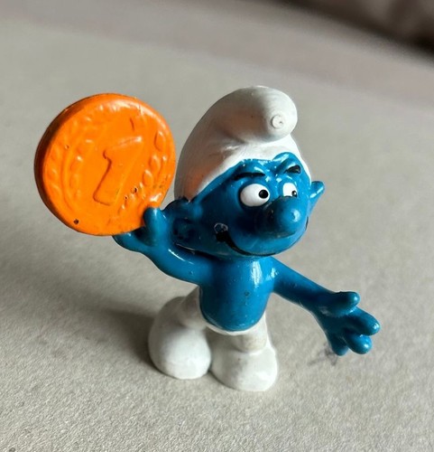 Figurine schtroumpf médaille - figurine,