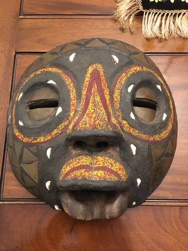 Masque tribal africain ancien - masque,