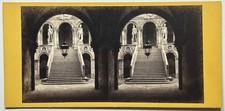 Venise L'Escalier des géants du Palais des Doges Photo c1865 Stereo Vintage 