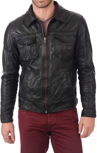 Nouveau veste cuir - veste, d'agneau