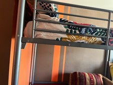 lit mezzanine 2 places couleur grise