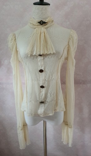 Chemise transparente beige
