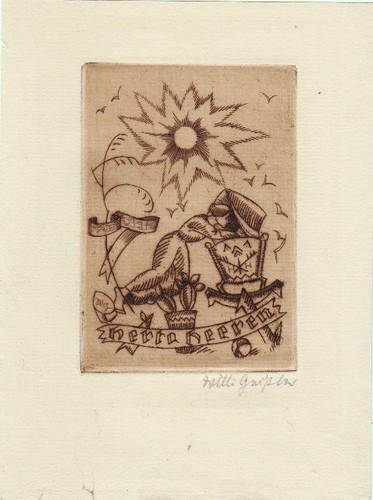 Exlibris livre art willi - exlibris,