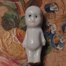 F. RARE Ancienne FETICHE / NIMBUS Yeux bleus  Hr. 3 cm émaillée