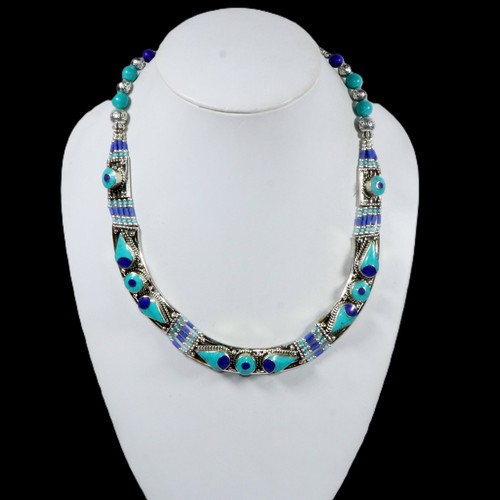 Collier ras cou vert - du,