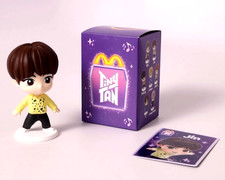 Jin TinyTan BTS Throwback Edition McDonald's Happy Meal Toy 2025 Purple CIB EU