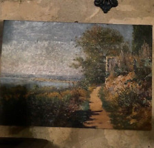 Huile sur toile "le chemin des douaniers "signé Louis Ernest Lessieux