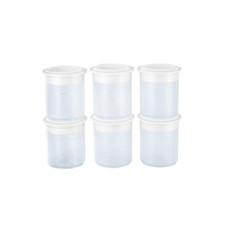 Lot de 6 gobelets à pacos en plastique PacoJet avec couvercle
