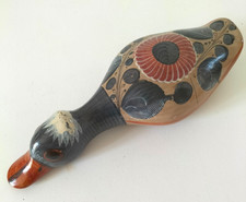 Canard vintage en céramique mexicaine décorée à la main
