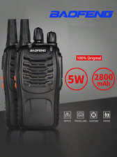 Baofeng Talkie Walkie Longue portée Rechargeable Professionnelle 16 Canaux (x2)