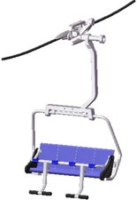 TELESIEGE OUVERT BLEU POUR