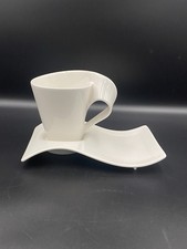 Mug + Sous-tasse Villeroy & Boch New Wave Blanc Tasse Bel État