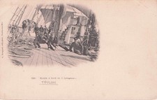 Carte postale postcard MARINE NATIONALE BATEAU DE GUERRE frégate école IPHIGENIE