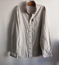 Chemise beige à carreaux coton décontractée T44 Solognac by Decathlon (4507037)