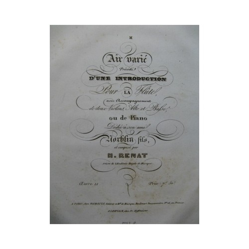 Renat air varié - h., flute