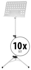 10 pcs Pupitre Support Musique Tripode Feuile Orchestre Ajustable 58-100cm Blanc
