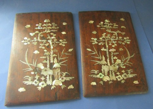 Ancien paire panneau chine - paire,