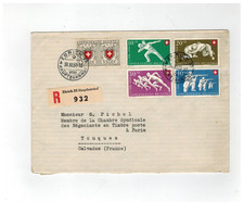 LETTRE SUISSE ZURICH 1952 CONFOEDERATIO HELVETICA  HELVETIA POUR TOUQUES