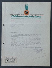 Facture BELGIQUE 1939 BRUXELLES  JULES BONTE MACHINE IMPRIMERIE illustrée 57