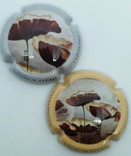 2 Capsules de champagne Vadin Plateau coquelicot 2016. TF