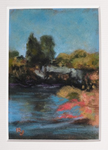 Petit pastel paysage - , abstrait