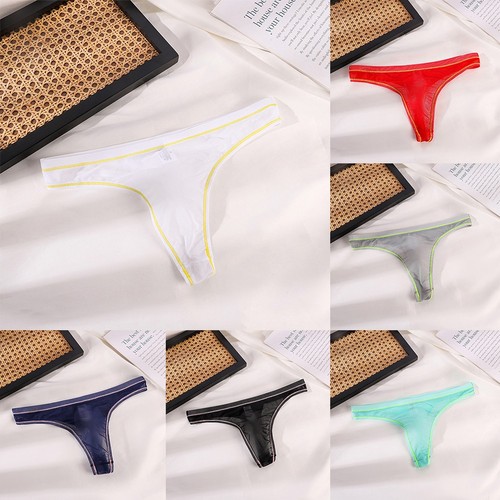 Slip homme maille transparente