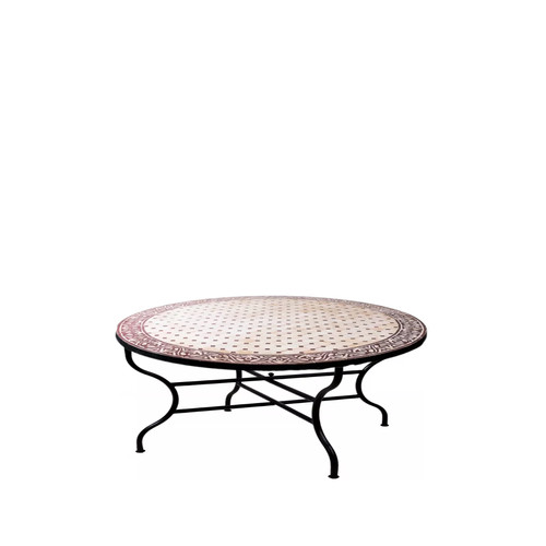 Table mosaïque meknes marron - mosaïque,