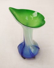 Vase Murano Soliflore floral vintage Calla Lily verre soufflé
