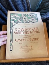 Gaston Lemaire La Chanson que savait grand mère partition chant piano Ricordi