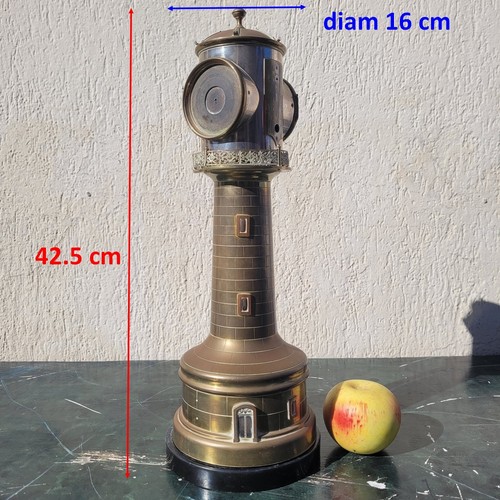 Pendule phare bronze - en,