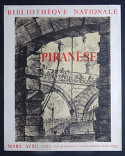 PIRANESE Affiche originale de 1962 Lithographie Exposition Bibliothèque Mourlot