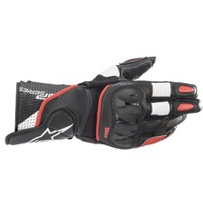 Gants moto Alpinestars SP-2 V3 noir/blanc/rouge été sport écran tactile