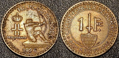 Monaco louis 1 franc - -,