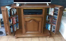 meuble hifi rustique en chêne