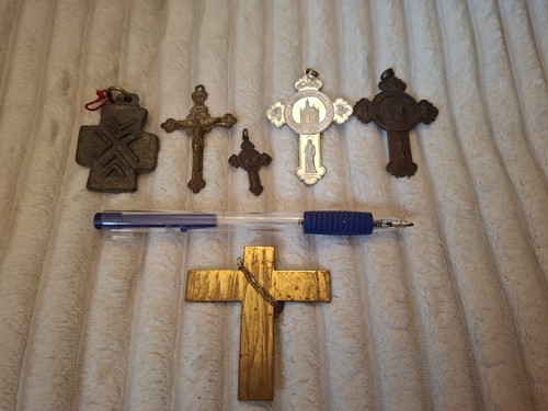 Lot croix pectorale metal - 6,