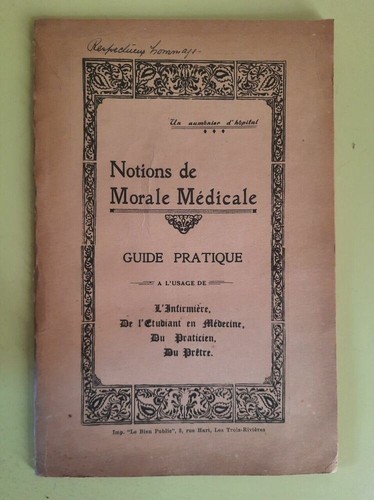 Notions morale médicale - morale,