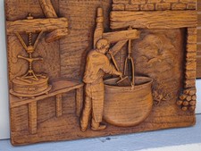 Tableau, sculpture en bois. A. Morand.