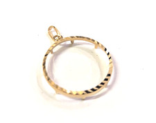 pendentif  entourage or jaune