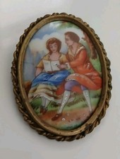 Broche Ancienne Porcelaine de Limoges