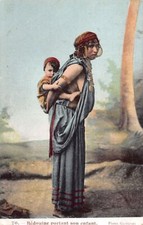 Tunisie - Bédouine portant son enfant - Ed. Garrigues 70