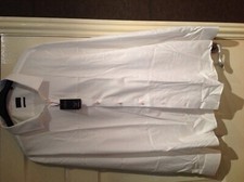 Chemise blanche homme next signature col 22 pouces neuve avec étiquette 34 £ prix conseillé coupe slim grande taille rose 