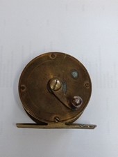 moulinet de pêche ancien En Laiton De Marque Inconnue 
