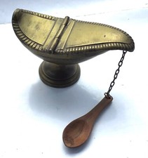 ANCIENNE NAVETTE ENCENS OBJET LITURGIQUE MESSE INCENT SHUTTLE Weihrauch-Shuttle