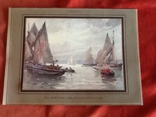 PAUL MORCHAIN  - MATIN DANS LA BAIE DE DOUARNENEZ  - 1927 - 38.5 X 28 CM 