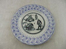 Ancienne assiette rébus, Choisy le Roi, 26, admirez un grand homme