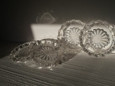 1 Dessous de carafe assiette en cristal pressé moulé Saint ST Louis