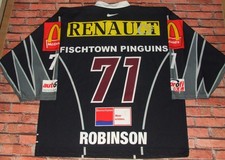 Maillot Shirt Trikot De Hockey Sur Glace Fischtown Penguins Robinson 71 Tg. XL