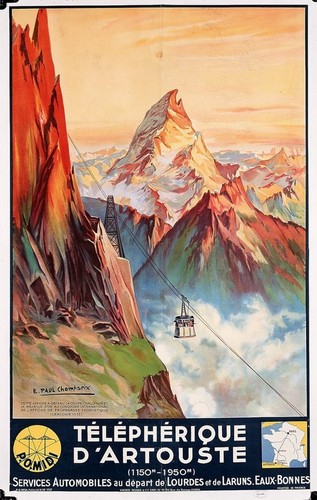 Affiche poster ski pyrénées - affiche,