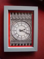 Tableau " horloge " cadre gris